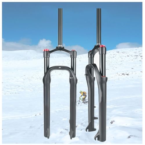 HIMALO MTB Fahrrad Luft Federgabel 26x4.0 Fett Fahrrad-Gabel Federweg 100mm 28,6 Mm Gerade Vorderradgabel Manuelle Lockout ， Für Schneestrand XC/AM