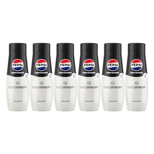 SodaStream Sirup Pepsi Max - 1x Flasche ergibt 9 Liter Fertiggetränk, Sekundenschnell zubereitet und immer frisch, Cola free 440 ml, 6er Pack (6 x 440 ml)