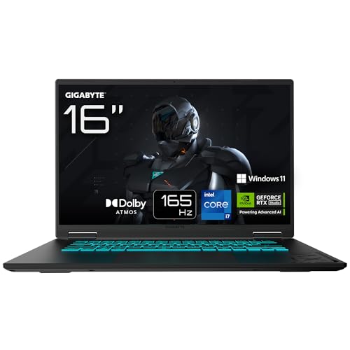 Gigabyte Gaming A16 CWH Gaming-Laptop - 16,0“, 165Hz WQXGA, Intel Core i7-13620H, NVIDIA RTX 5070, 16GB DDR5 5200MHz, 1TB Gen4 SSD, Win 11 Home, 2 Jahre Garantie, Dolby Atmos, Gaming A16 CWHI3DEC94SH