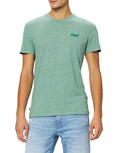 Superdry Herren Vintage Logo Emb Tee T-Shirt, Bright Green Grit, L
