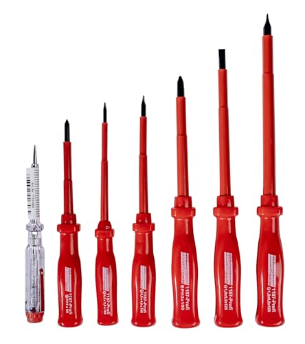 Brüder Mannesmann Werkzeug Elektro-Schraubendrehersatz, 7-tlg., M 1187-PROFI