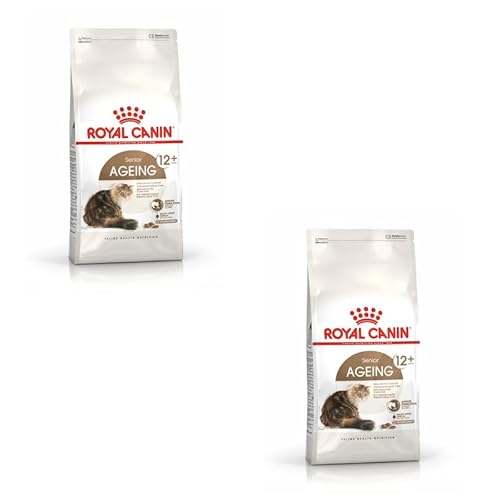 ROYAL CANIN Senior AGEING 12+ | Doppelpack | 2 x 400 g | Alleinfuttermittel für Senior Katzen ab dem 12. Lebensjahr | Kann dazu beitragen die Harnwegsfunktion zu unterstützen