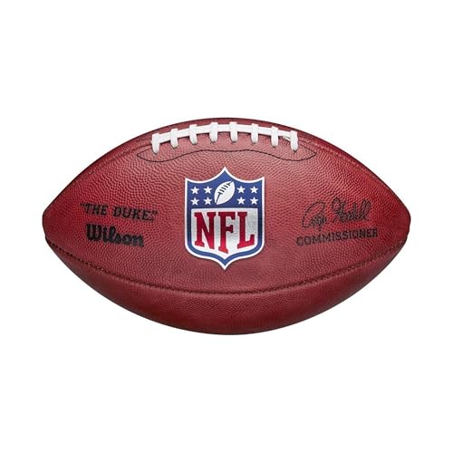 Wilson American Football NFL The Duke, Offizielle NFL-Größe, Horween-Leder, braun