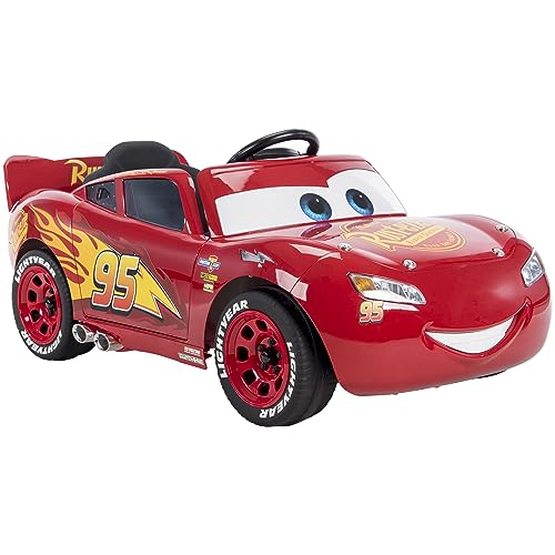 Huffy Disney Cars Lightning McQueen Elektro-Fahrzeug - 6V batteriebetriebener motorisierter Fahrspaß + Geräusche + Lichter Kinderauto