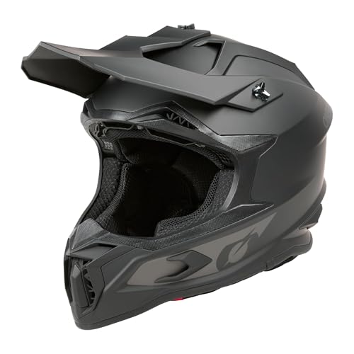 O'NEAL C-SRS Motocross Helm SOLID Schwarz (Größe S) – ECE 22.06 zertifiziert, robuste ABS-Schale, effizientes Belüftungssystem & herausnehmbares, waschbares Innenfutter