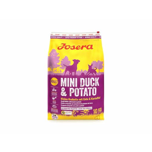 Josera Mini Duck & Potato getreidefreies Komplett-Trockenfutter für Spielzeugrassen und kleine Hunde (10kg)