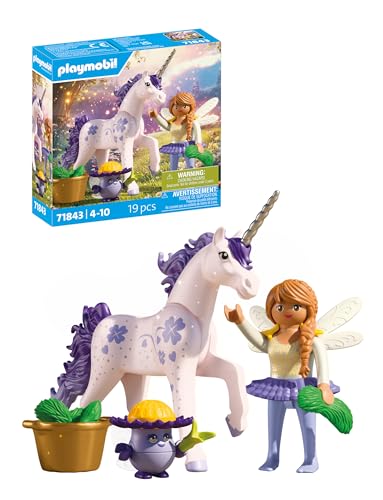 PLAYMOBIL | Magic Unicorns | Sammeleinhorn Glückslavendel mit Fee | Fantasievolles Spielset für Einhornfans | Mit liebevollen Details Kinder ab 4 Jahren | 71843