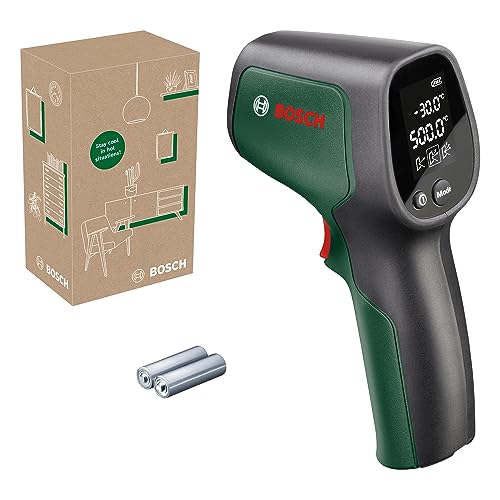 Bosch Infrarotthermometer UniversalTemp (-30°C…+500°C, einfach und präzise messen, 3 vordefinierte Materialgruppen, im E-Commerce Karton)