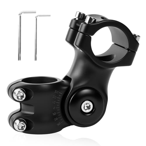 AOOSA Fahrrad Vorbau Verstellbar, 31.8mm x 85mm Lenkererhöhung Fahrrad, ± 60° Einstellbar Aluminium Lenkervorbau, Sechskantloch-Design Fahrradlenker Vorbau Extender für Rennrad,Mountainbike,MTB, BMX