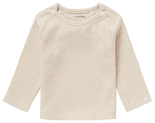 Noppies Unisex Baby U Tee Ls Rib Natal T Shirt, Ras1202 Oatmeal -P611, 44 EU