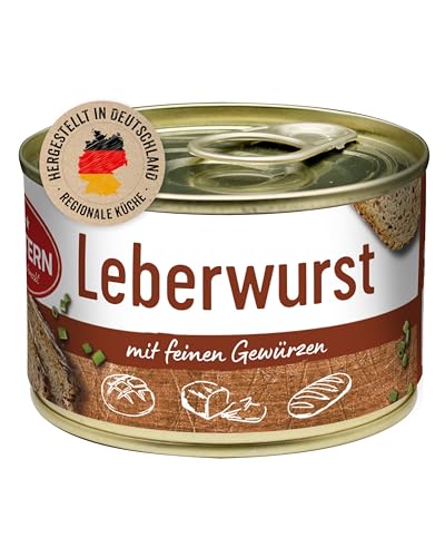 DREISTERN Leberwurst 160g I Mit Schweinefleisch & Gewürzen I Herzhafte Spezialität in recyclebarer Konservendose I Lange Haltbarkeit dank natürlicher Konservierung I Hausmacher Qualität