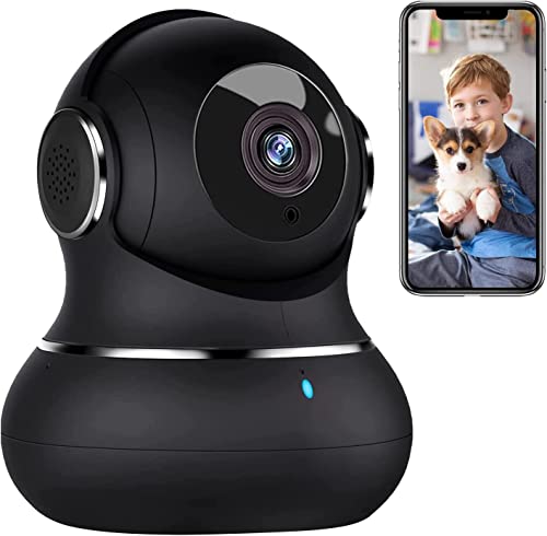 litokam Little elf Überwachungskamera, 2K Babyphone mit Kamera mit Bewegungserkennung, WLAN Kamera Überwachung Innen mit Nachtsicht, 360° Hundekamera mit APP 2-Wege-Audio, für SD &Cloud-Speicher