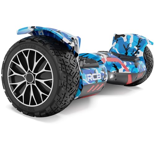 RCB 8,5 Zoll Offroad Hoverboard – All-Terrain Hover Boards mit LED-Beleuchtung, 4Ah starker Akku, Dual Motor, Self Balance Scooter für Kinder, Jugendliche & Erwachsene