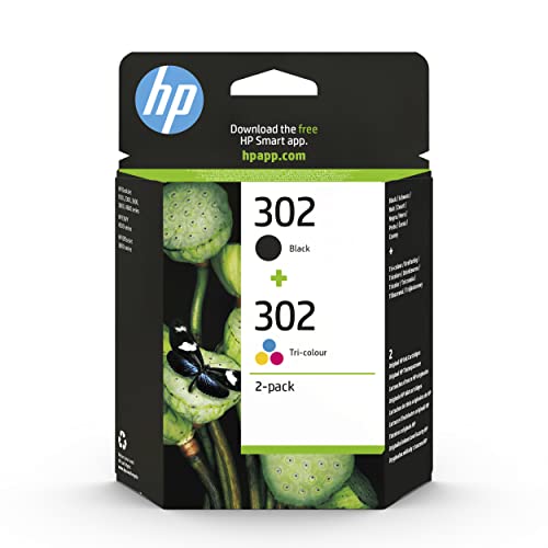 HP 302 (X4D37AE) Original Druckerpatronen, Black + Tri-color, 2er Pack für HP DeskJet 1100, 2300, 3600, 3800, 4600 series, HP ENVY 4500 series, HP OfficeJet 3800 Serie