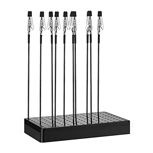 Modellbau Farben Standfuß, Lackier Ständer Mit und Modellbau Werkzeug,10 Stück Krokodilklemmen-Halter für Modellierung und Bastelarbeiten