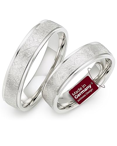 123traumringe Eheringe in 925 Silber I Partnerringe mit Etui & Gravur I Gravierbare Silberringe mit wählbarer Ringgröße 50-74 mm I Hochwertige Verlobungsringe in 5 mm Breite & 1,5 mm Stärke I S79