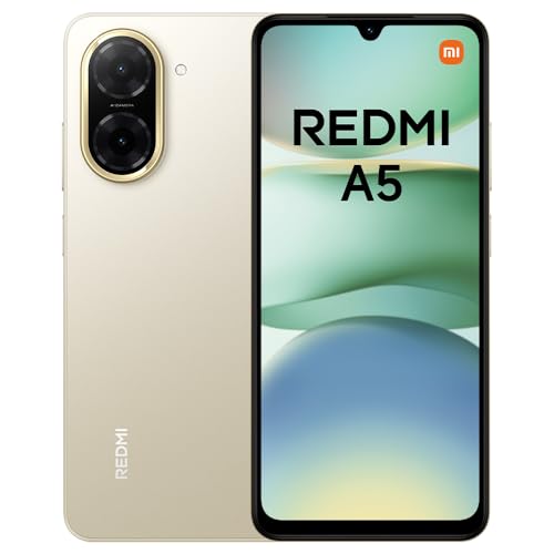 XIAOMI Redmi A5 Smartphone, 4+128GB, Gold, Superklare 32MP AI-Kamera, 5200mAh Akku, Leistungsstarker Octa-Core-Prozessor, Immersives 6,88