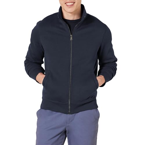 Amazon Essentials Herren Fleece-Jacke mit durchgehendem Reißverschluss, Marineblau, M