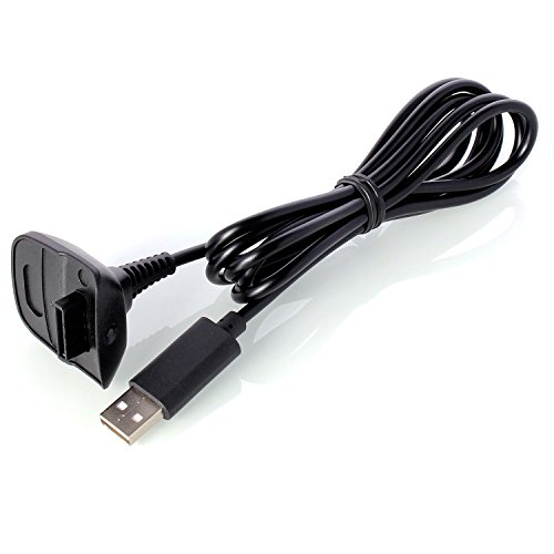 Neuftech USB Akku Ladekabel Ladegerät Charger für Xbox 360 Wireless Controller -Schwarz