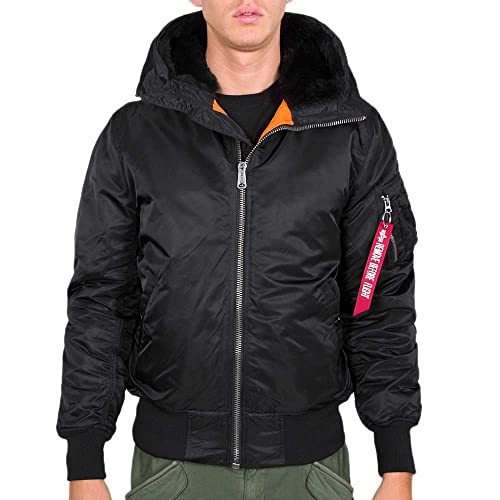 Alpha Industries MA-1 Hooded Bomberjacke für Herren Black