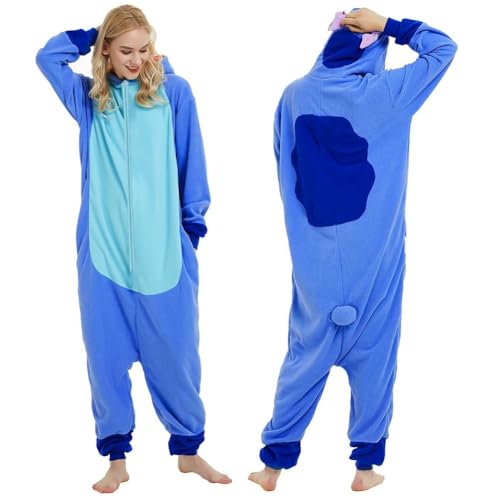 flintronic Einteiler für Erwachsene Unisex, Jumpsuit Damen Kuschelig, Einteiler Schlafanzug Onesie Damen