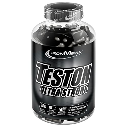 IronMaxx Teston Muscle Blaster - 180 Kapseln | mit L-Arginin | Hochdosierte Muskelunterstützung | Unterstützt die Durchblutung und Sauerstoffversorgung der Muskeln
