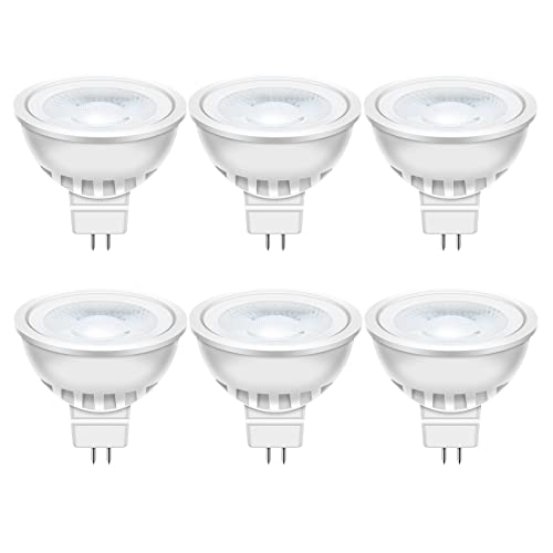 Auting GU5.3 led warmweiß MR16 LED 5W Lampe 12V, 50 Watt ersetzt, 2700K Warmweiß 38° Abstrahlwinkel LED Spot MR16, 560Lm AC/DC 12Volt Led Leuchtmittel, Nicht dimmbar, 6 Stück