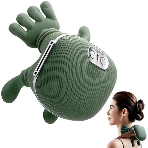 Yoarmyt 4D Nackenmassagegerät, Rückenmassagegerät Massagemeister mit 3 Massagestufen 2 Temperaturstufen, Elektrische Massagegeräte Mit Wärme the Master Kabellos für Schultern, Nacken, Rücken