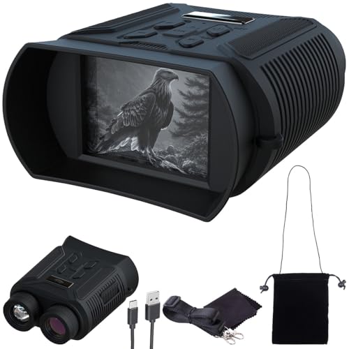 Zavarius Wildkamera: Binokulares Akku-Nachtsichtgerät, QHD-Kamera, bis 500 m IR-Nachtsicht (Nachtsichtgeraet, Camcorder-Nachtsichtgerät)