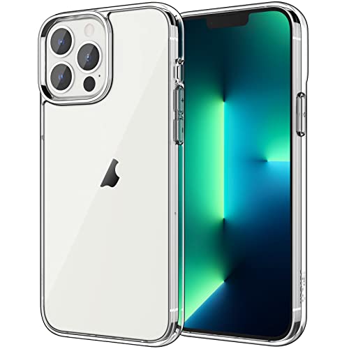 JETech Hülle für iPhone 13 Pro Max 6,7 Zoll, Nicht für iPhone 13/13 Pro/13 mini, PC/TPU Material, Nie Vergilbung Stoßfeste Stoßstange handyhülle, Anti-Kratzt Transparent Rückseite (Durchsichtig)