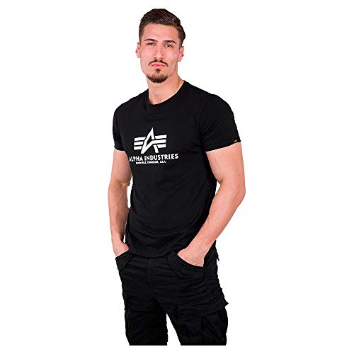 Alpha Industries Herren Basic T-Shirt, Black, XX-Large
