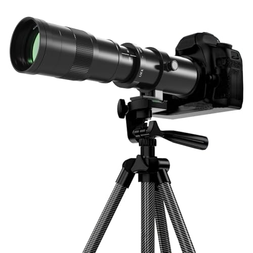BENOISON Teleobjektiv 420-800mm, F Objektiv für Nikon DSLR, Manueller Fokus MF Zoom Objektiv für Nikon D3500 D850 D7500 D5600 D3400 D500 D7200 D5500 D750 D810 D3300 D5300 D610 D7100 D5200 D600 D3200