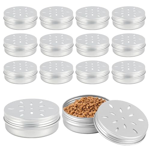MmotZsb Riechdose Hundetraining Zubehör, 12 Stück Aluminiumdosen für Fährtenarbeit und Suchspiele, Geruchsmemory Set mit 6,8 * 2,5 cm Größe, Ideal für Hundeerziehung und Riechtraining