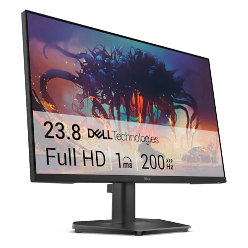 Dell 24 Gaming Monitor - SE2425HG, Full HD (1920x1080), 200Hz, Fast IPS, 1ms, AMD FreeSync Premium, 99% sRGB, VESA (100x100mm), DisplayPort, 2 HDMI, 3 Jahre Garantie, Schwarz