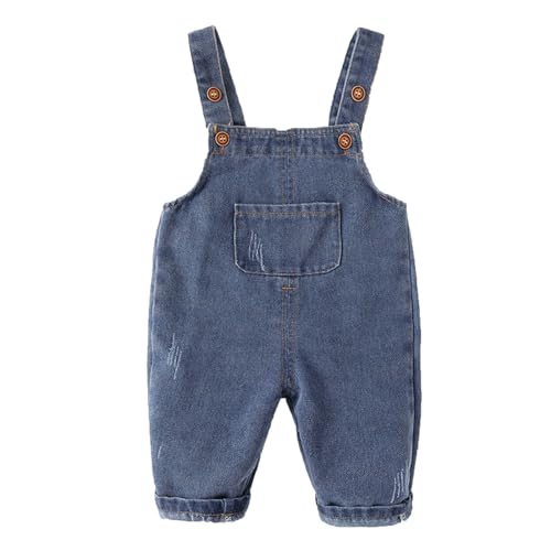 Generisch Kinder Hose Unisex Baby Denim Overalls Frühling Baby 0 3 Jahre Mode Hosen Junge Süße Hosen Hosen (Blue, 3-6 Months)
