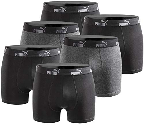 PUMA Boxershort 6er Pack Herren Basic Black Limited Edition - Jet Black- Gr. L