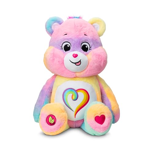 Care Bears - Basic Fun Jumbo Togetherness Bear Plüsch – 60 cm, Weich, Kuschelig, Sammlerstück, Riesen Teddybär, Kuschelspielzeug für Kinder, Weiches Spielzeug für Mädchen und Jungen 4+