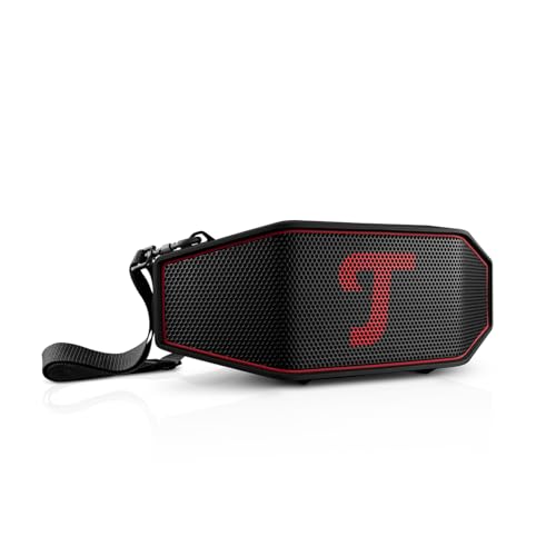 Teufel ROCKSTER Cross 2 Tragbarer Bluetooth Lautsprecher für drinnen und draußen, mit Langer Akkulaufzeit bis 46 Std, IPX5 Strahlwassergeschützt, Stereo Speaker - Black & Red