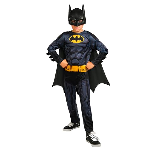 Rubie's 3014995-6000 Batman Kinderkostüm, Alter 5-6 Jahre, Jungen, Mehrfarbig Halloween