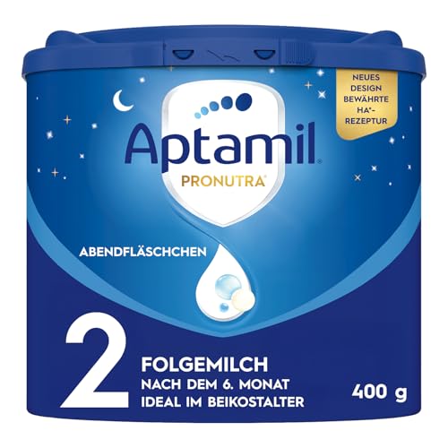 Aptamil Abendfläschchen, Folgemilch nach dem 6. Monat, Baby-Milchpulver (1 x 400 g)