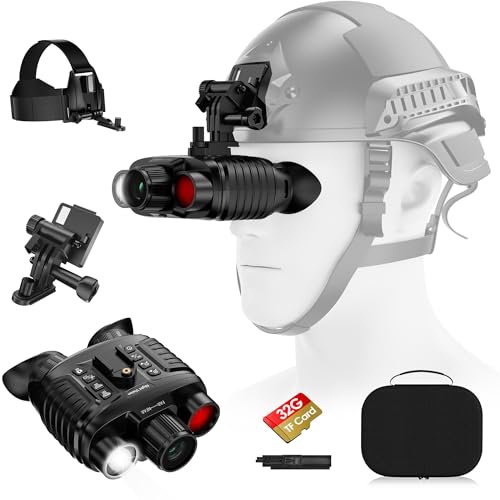 Nachtsichtgerät 4K 36MP, 8X Digitaler Zoom Infrarot Fernglas Nachtsichtgeräte mit 7-Stufiges Nachtsicht, 3“ HD-Display 4500mAh Wiederaufladbares IP54 Wasserdicht Fernglas Nachtsicht mit 32GB TF Karte