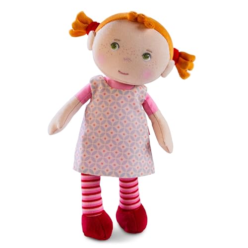 HABA Kuschelpuppe Roya – Weiche Stoffpuppe 25 cm, ideal für Babys und Kleinkinder – waschbar bei 30 °C, ab 6 Monaten – 1303730001