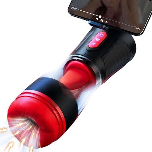 Masturbieren für Männer Elektrischer Masturbator mit 9 Zungenleckmodi 9 Saugmodi 9 Vibrationen Blowjob Transparent Taschenmuschi Sex Spielzeug für die Paare Sexspielzeug für männer solo