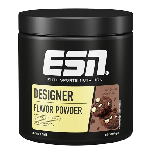 ESN Designer Flavor Powder, Dark Cookie Crumb, 250 g, Geschmackspulver zum Süßen, ohne viel Zucker und Kalorien - made in Germany
