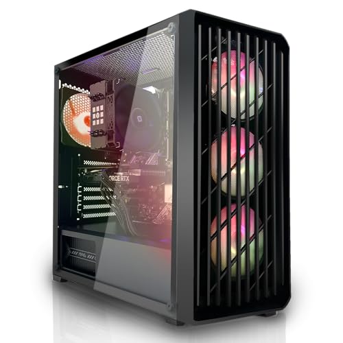 SYSTEMTREFF Gaming PC AMD Ryzen 7 5700X 8x4.6GHz | Nvidia RTX 5060 8GB DX12 | 1TB M.2 NVMe | 32GB DDR4 RAM | Windows 11 | WLAN Desktop Computer Rechner für Gamer, Zocker & Streamer