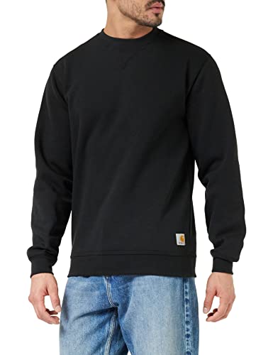 Carhartt, Herren, Weites, mittelschweres Sweatshirt mit Rundhalsausschnitt, Schwarz, L