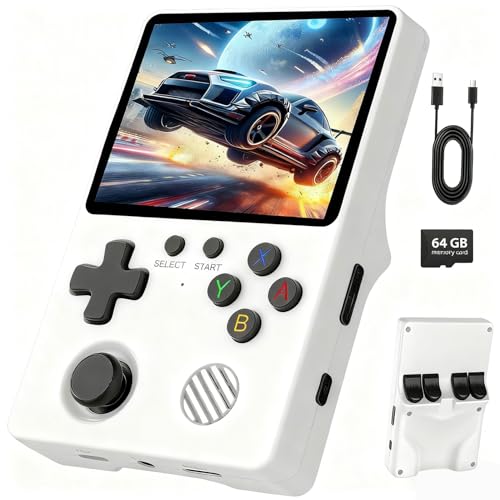 Retro Konsole Handheld mit über 20.000 Spielen – Tragbare 3,5 Zoll IPS Gaming Konsole, Linux System, Portable Spielkonsole für nostalgische Gamer, Familie & Freunde (G35)