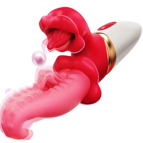 Gobeken Dildo Vibrator Vibration für Frauen, 7 Vibrieren Lecken & Flattern Sex Spielzeug für die Frau Paare, Vibratorensets für Frauen Klitoris G Punkt Nipple Anal Dildos Sexspielzeug Blowjob Sex Toys