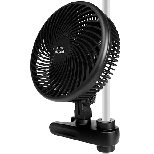 Hochwertiger Grow Clip-Ventilator EC-Motor, 10 Geschwindigkeitsstufen, 250 cm Kabel, Umluftventilator leise für Zelt, 20cm Durchmesser, 10W, 560 m3/h Luftstrom, 32 dBA - Perfekt für Growboxen