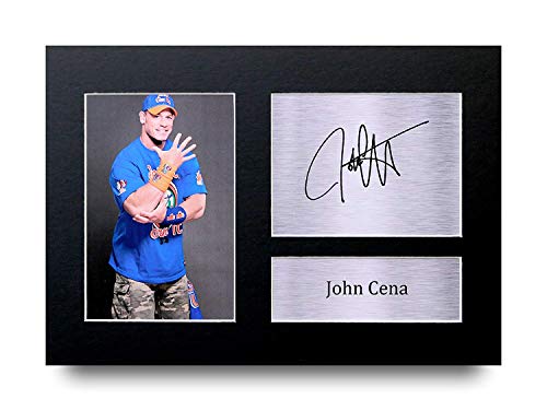 HWC Trading John Cena A4 Ungerahmt Signiert Gedruckt Autogramme Bild Druck-Fotoanzeige Geschenk Für Wwe Wrestling-Fans